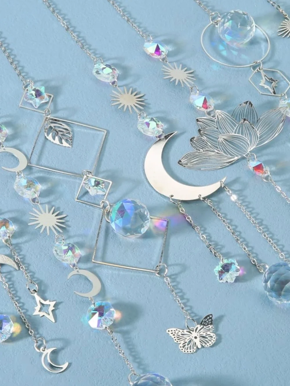 Random Moon/Sun/Floral Crystal Sun Catchers - Picture 4 of 4